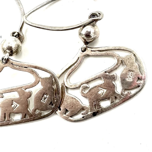 Silpada Sterling Silver Cat & Dog Earrings Retired W2050 - Picture 8 of 8